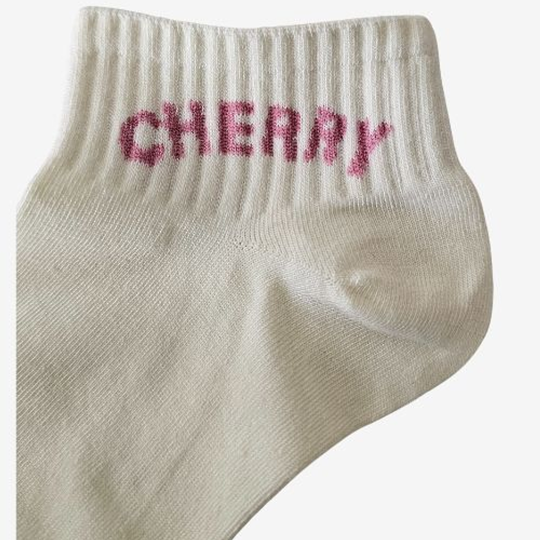CALCETÍN DE ALGODÓN CEREZA DE MUJER 3