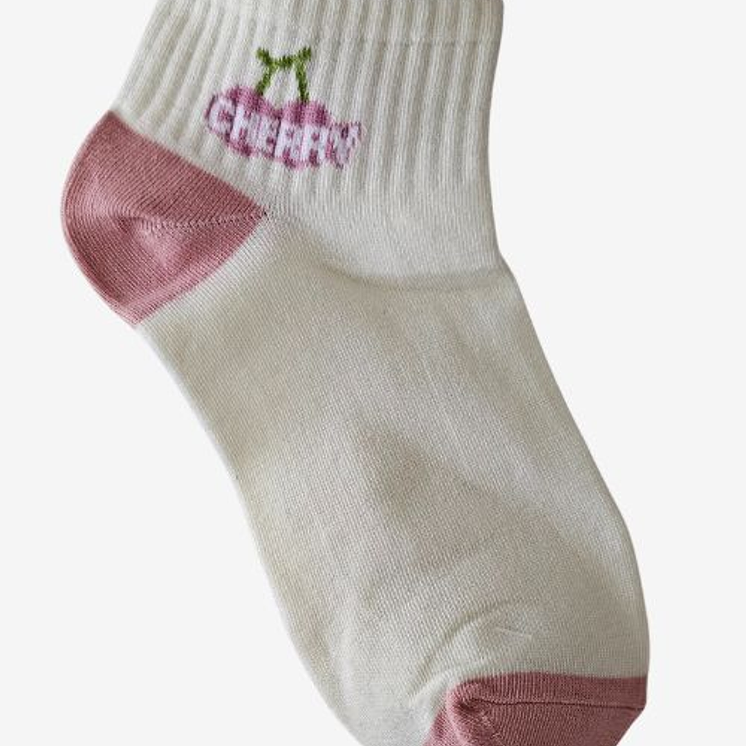 CALCETÍN DE ALGODÓN CEREZA DE MUJER 4