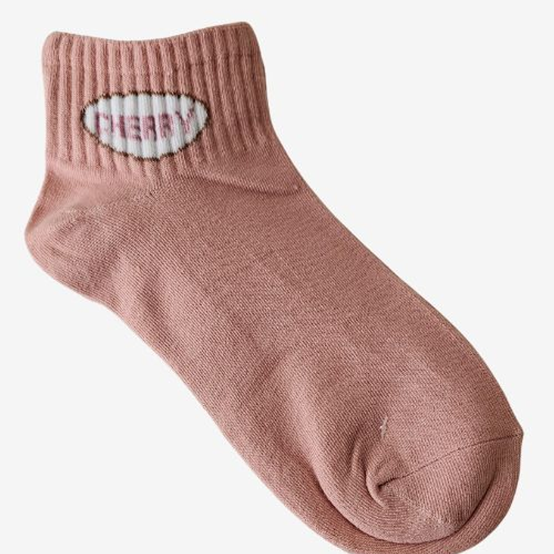 CALCETÍN DE ALGODÓN CEREZA DE MUJER 5