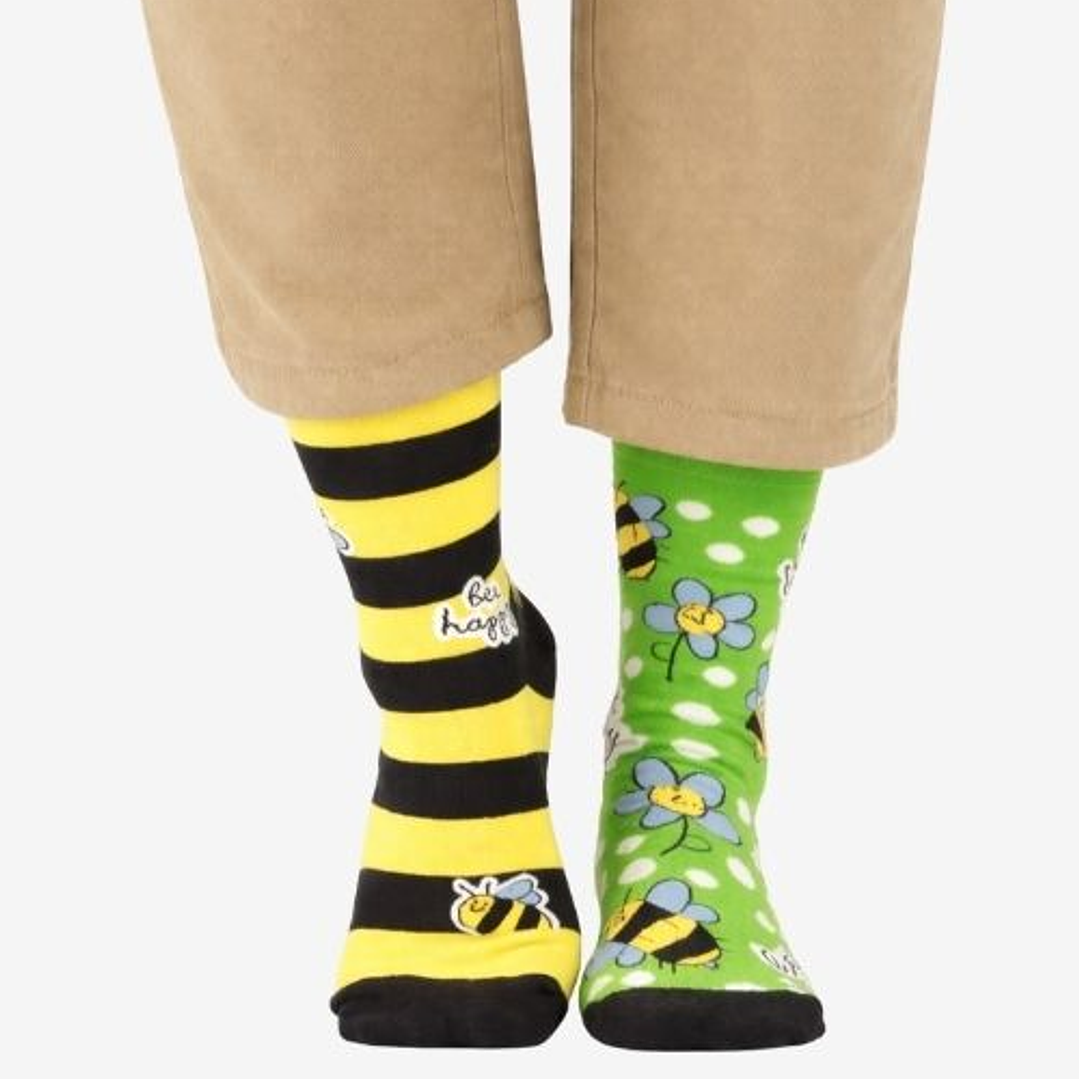 CALCETINES DE ALGODON FANTASIA  ALEGRE DISPARES HAPPY BEE 2