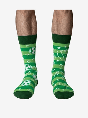 CALCETINES DE BAMBÚ FANTASIA  ALEGRE DISPARES CAMPO DE FUTBOL