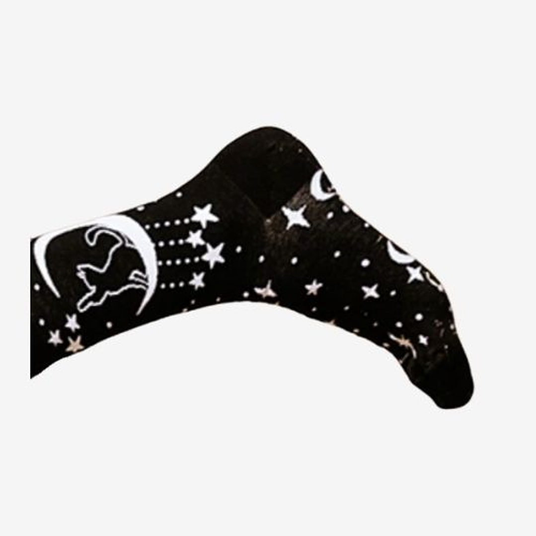 CALCETINES DE ALGODON FANTASIA  ALEGRE DISPARES  GATO MÍSTICO 2