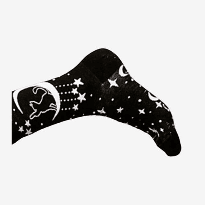 CALCETINES DE ALGODON FANTASIA  ALEGRE DISPARES  GATO MÍSTICO 2