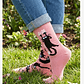 CALCETINES DE ALGODON FANTASIA  ALEGRE DISPARES  GATO PINK - Miniatura 2