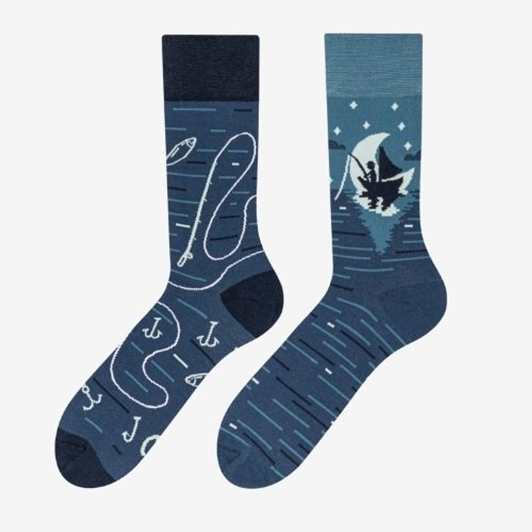 CALCETINES DE ALGODON FANTASIA  ALEGRE DISPARES  PESCADOR 1