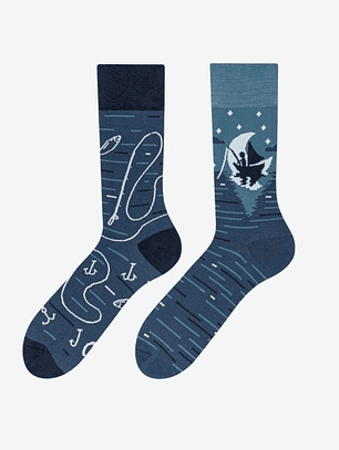 CALCETINES DE ALGODON FANTASIA  ALEGRE DISPARES  PESCADOR
