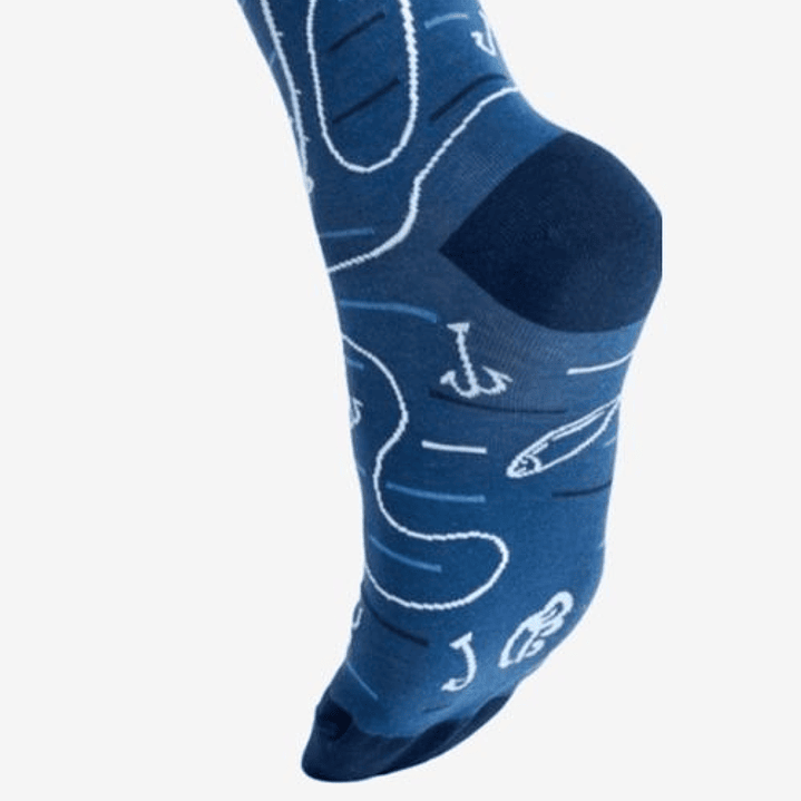 CALCETINES DE ALGODON FANTASIA  ALEGRE DISPARES  PESCADOR 3