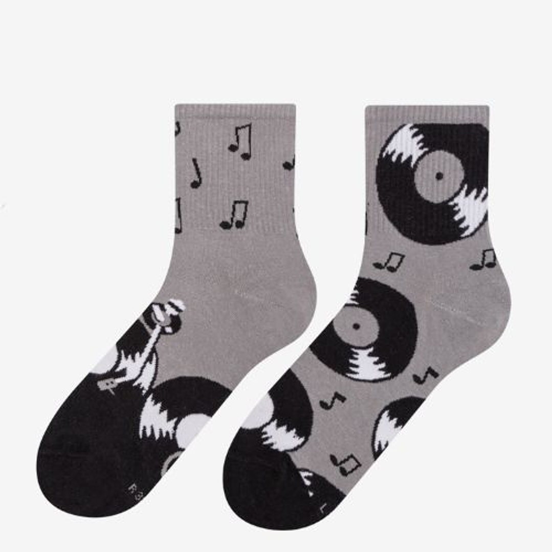CALCETINES DE ALGODON FANTASIA  ALEGRE DISPARES VINIL LONG PLAY 1