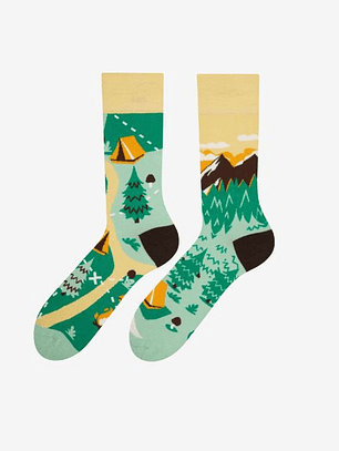 CALCETINES DE ALGODON FANTASIA  ALEGRE DISPARES  CAMPAMENTO- OEKO TEX