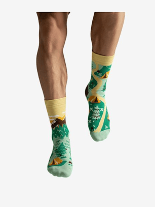 CALCETINES DE ALGODON FANTASIA  ALEGRE DISPARES  CAMPAMENTO- OEKO TEX