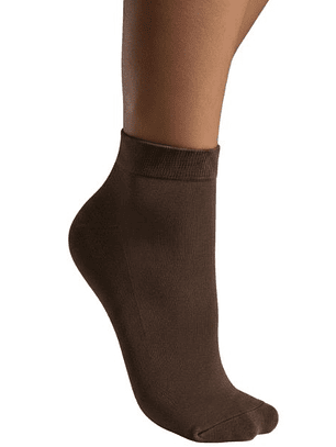 CALCETIN DE ALGODON BASICO TOBILLERO TONOS TIERRA , ARENA Y CREMA