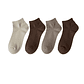 CALCETIN DE ALGODON BASICO TOBILLERO TONOS TIERRA , ARENA Y CREMA - Miniatura 1