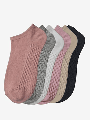 CALCETINES TOBILLERO MUJER BÁSICO CON TEXTURA