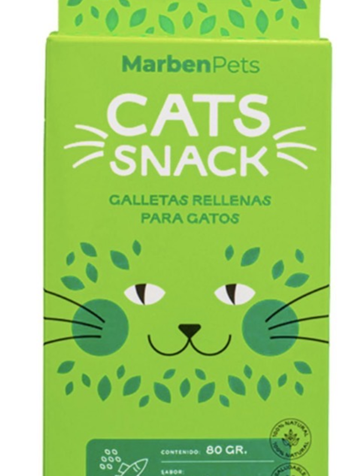 Galleta Rellena Cats Snack 80gr Salmón con Hierba Gatera 1