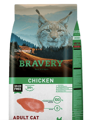 Bravery Esterilizado Gato Adulto 7kg Pollo