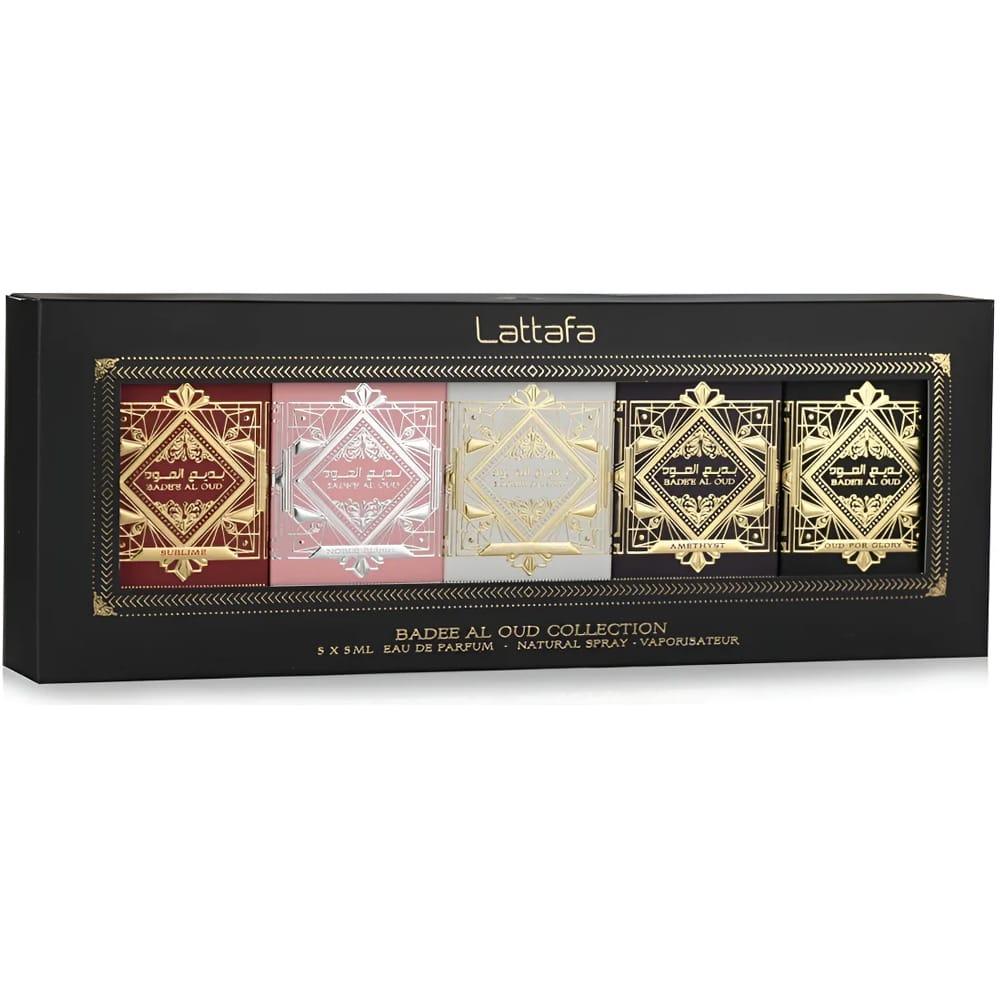 Lattafa SET Mini 5 Pcs Badee AL OUD Sublime + Noble Blush + Amethyst + OUD For Glory EDP 5 ML Unisex