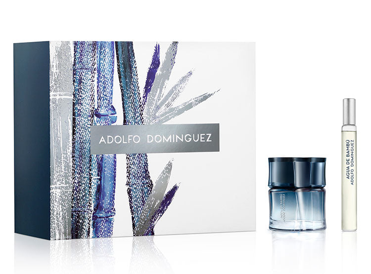Estuche Adolfo Dominguez Agua De Bambu Edt 60 ml+ 20 ml Hombre (Azul)