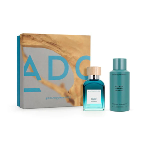 Estuche Adolfo Dominguez Agua Fresca Citrus Cedro Hombre EDT 120 ml + Deo 150 ml Hombre