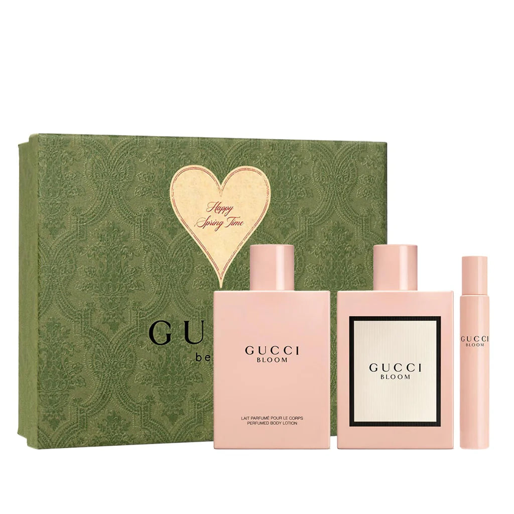 Estuche Gucci Bloom 100ml Edp+ 100ml locion+ 10ml edp Mujer