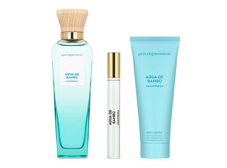 Estuche Adolfo Dominguez Agua Fresca Agua de Bambú EDT 120ml + 10ml + BL 75ml Mujer