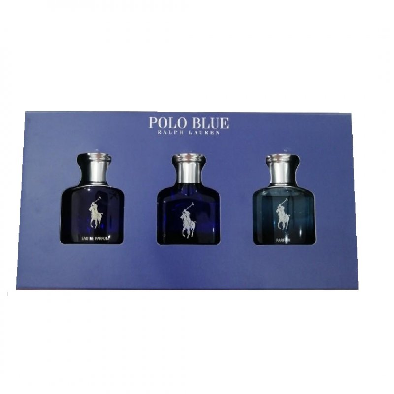 Estuche Ralph Lauren Polo Blue Edt 40ml + Polo Blue Edp 40ml + Polo Blue Parfum 40ml Hombre