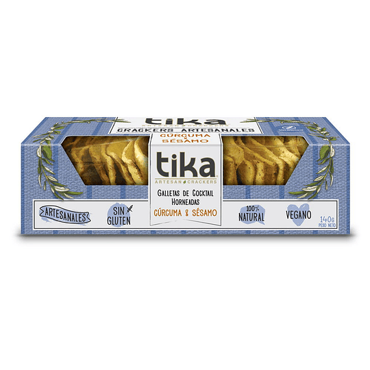 Tika Crackers Curcuma y Sésamo