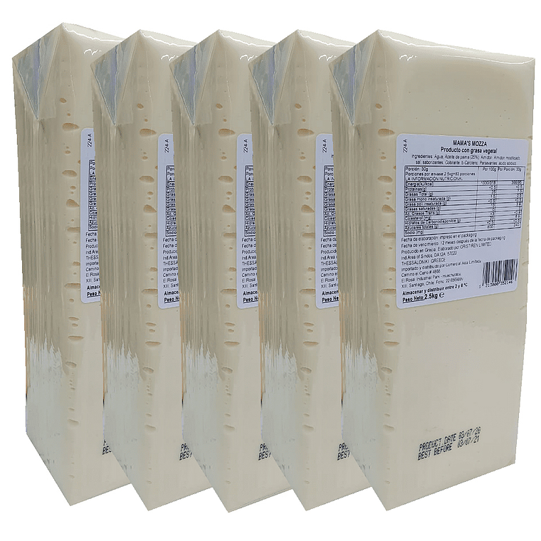 1 caja de 12,5kgs Queso Vegetal Mama's Mozza 1