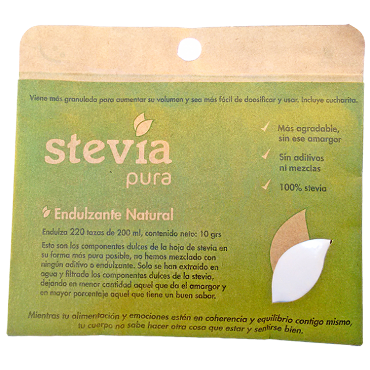 Stevia pura en Sobre 100% (10g) - Dulzura Natural 1