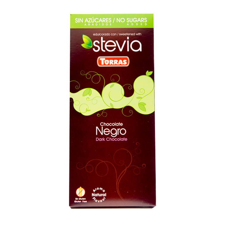 Barra de Chocolate Stevia Torras - Negro Amargo 60% Cacao 1