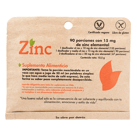 Zinc - Dulzura Natural