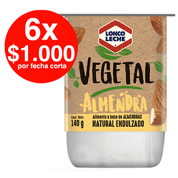 PACK 6un x $1.000: Yogurt LoncoLeche Almendra (Vencen: 07/04/2023)