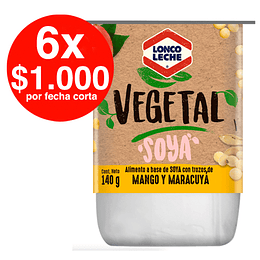 PACK 6un x $1.000: Yogurt LoncoLeche Mango Maracuyá (Vence: 25/03/2024)