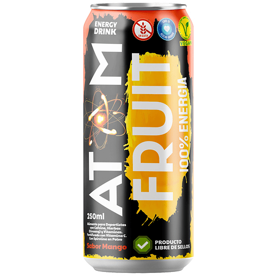 Bebida Energética Atom Fruit - Mango