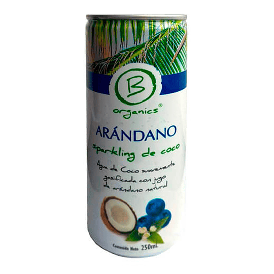 Agua de Coco Arandano Sparkling (250ml) - B Organics