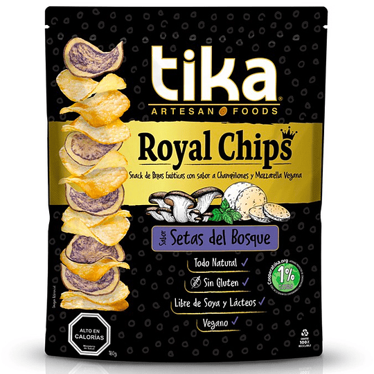 Tika Royal Chips: Setas del Bosque 180g