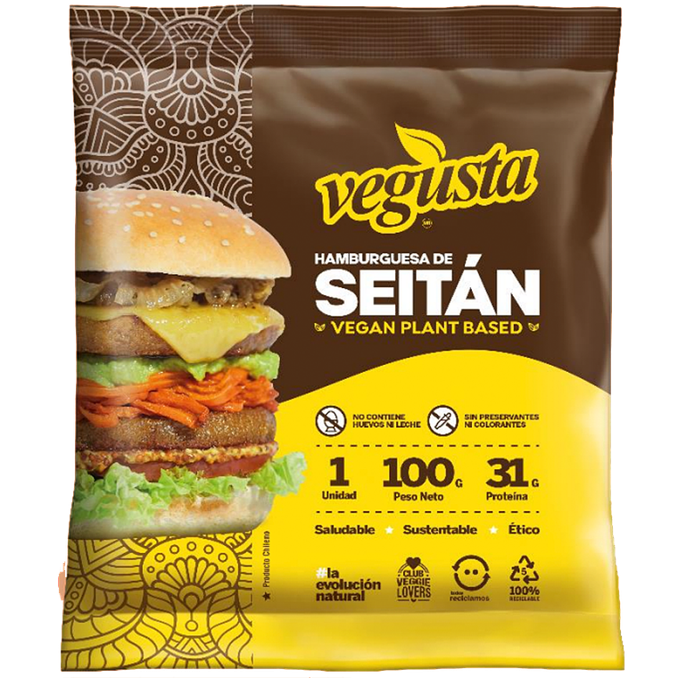 Hamburguesa Individual de Seitán - Vegusta 1
