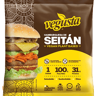 Hamburguesa Individual de Seitán - Vegusta