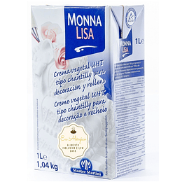 Crema Monna Lisa 1 Litro (crema vegetal tipo chantilly)