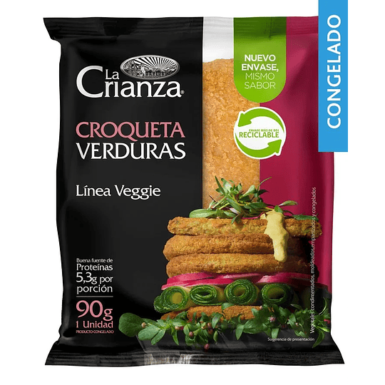 Croqueta de Verduras - La Crianza (90g)