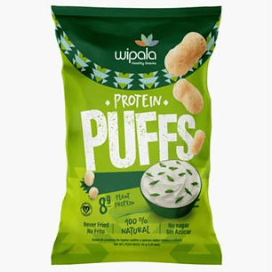 Puffs (suflés): sabor crema ácida y cebollín (40g) - Wipala