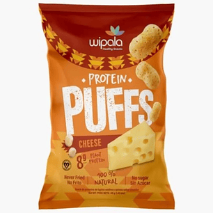Puffs (suflés): sabor cheddar vegano (40g) - Wipala