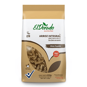 Pasta Mini Fusilli Arroz Integral - El Dorado