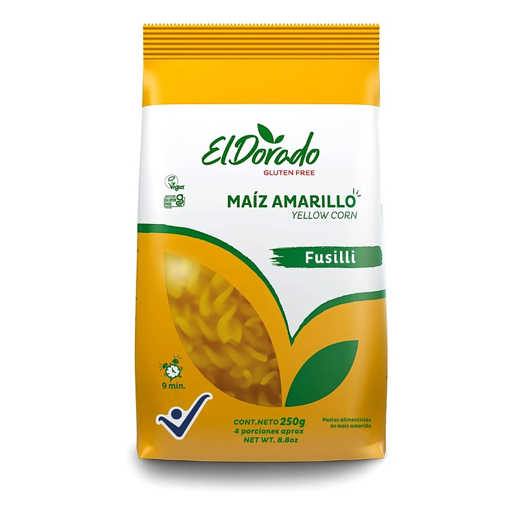 Pasta Fusilli de Maiz Amarillo - El Dorado 1