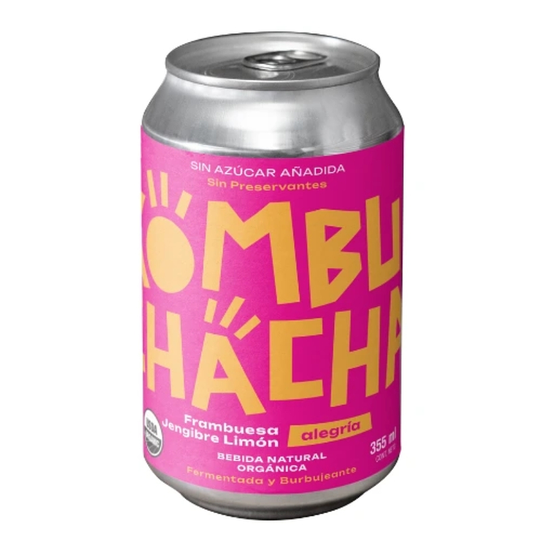 Kombucha: Frambuesa, Jengibre, limón - Kombuchacha 1