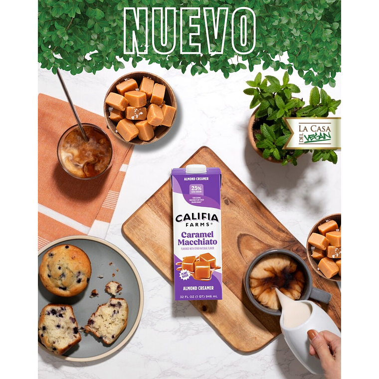 Creamer de Almendras sabor Caramelo Macchiato 946ml - Califia 2