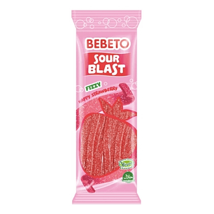 Gomitas Ácidas Sabor Frutilla (Sour Blast Fizzy Strawberry) - Bebeto