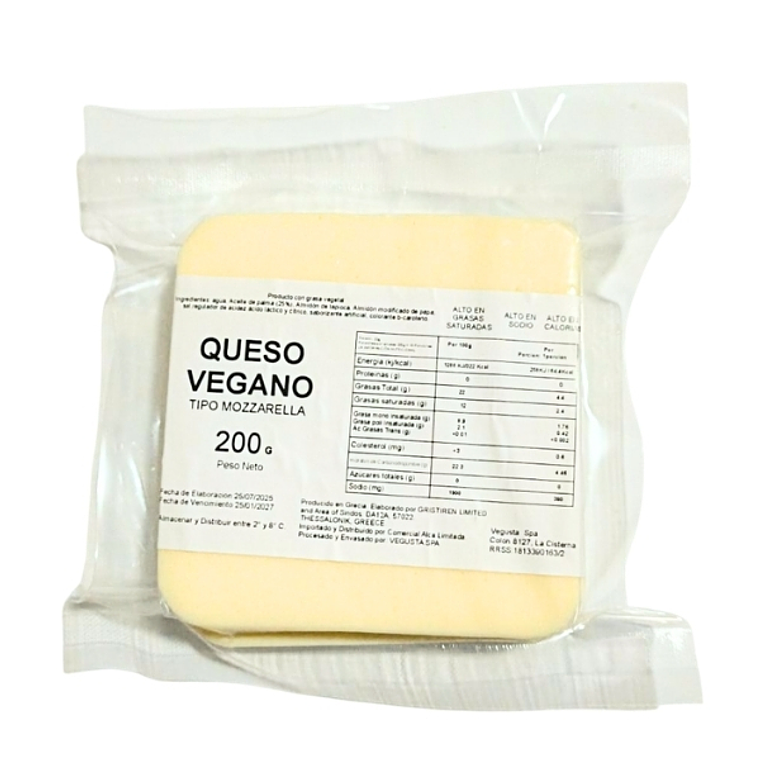 Queso Vegano Tipo Mozzarella Laminado 200g - Vegusta 1