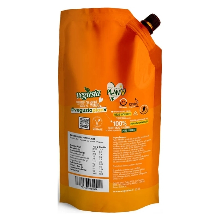 Salsa Vegan Cheddar Vegusta 350g 2