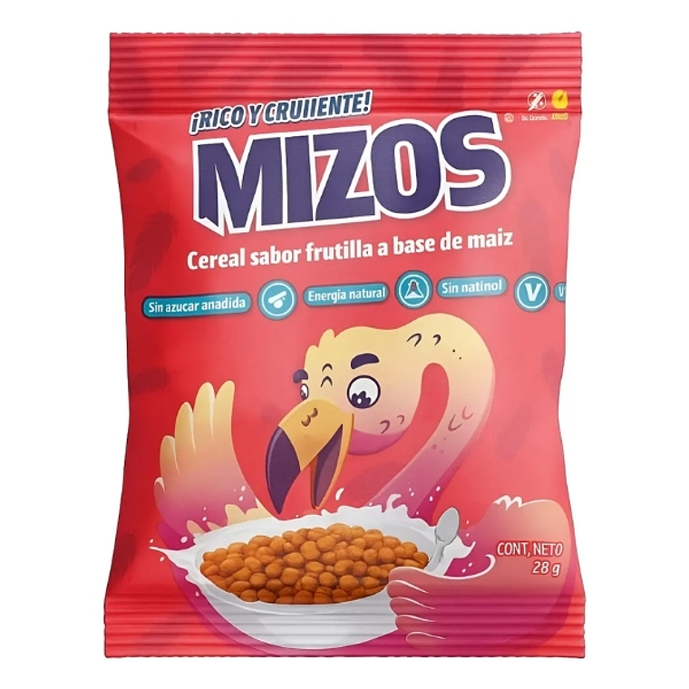 Cereal de Frutilla, Individual (20g) - Mizos (vence: 06/2026) 1