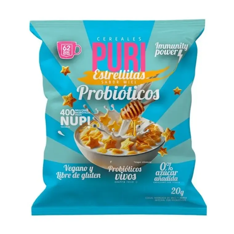 Cereal Estrellitas con Probióticos 20g - Puri 1